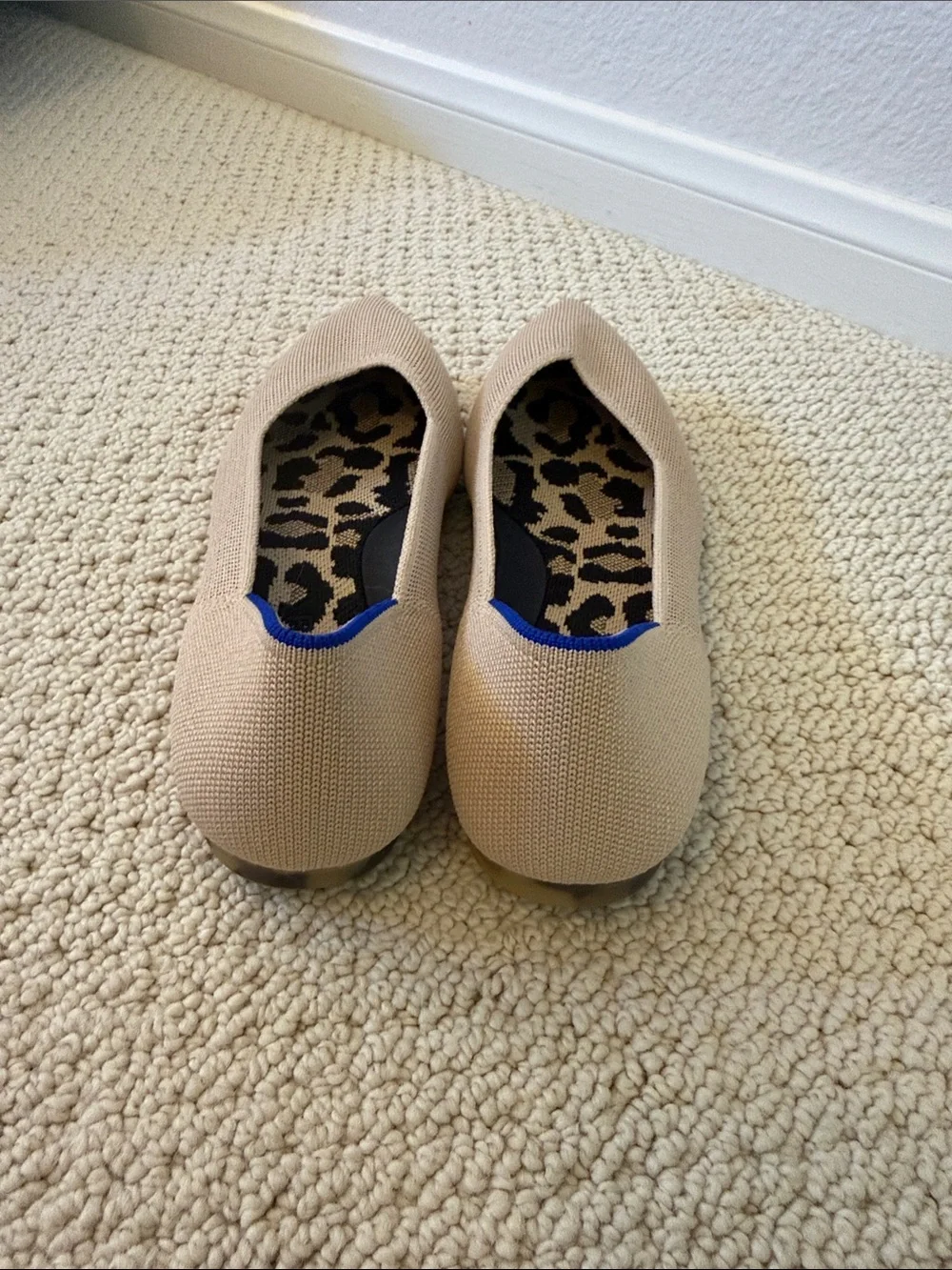 ROTHY Women’s Pointed Knit Ballet Flats in Light Beige